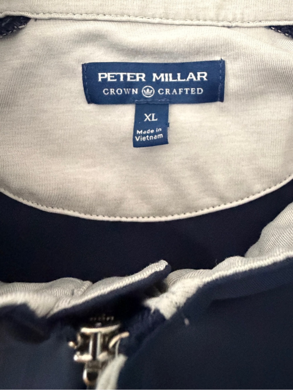 Peter Millar Crown Crafted Stealth Performance Quarter Zip Navy XL - Picture 4 of 14